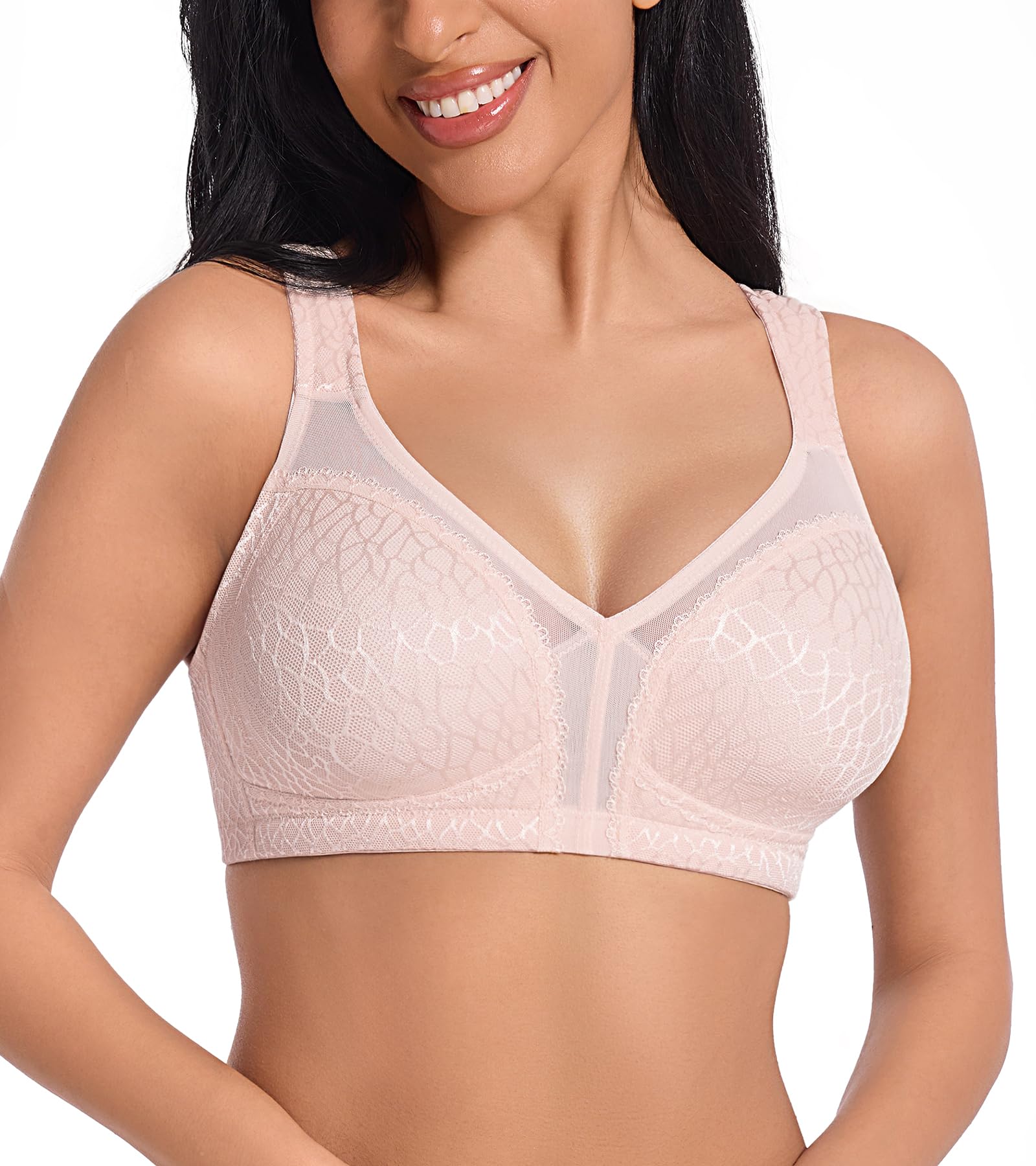 DotVol Damen Komfort Vollschalen Minimizer BH Bügellos Ohne Bügel Große Größen Unterwäsche