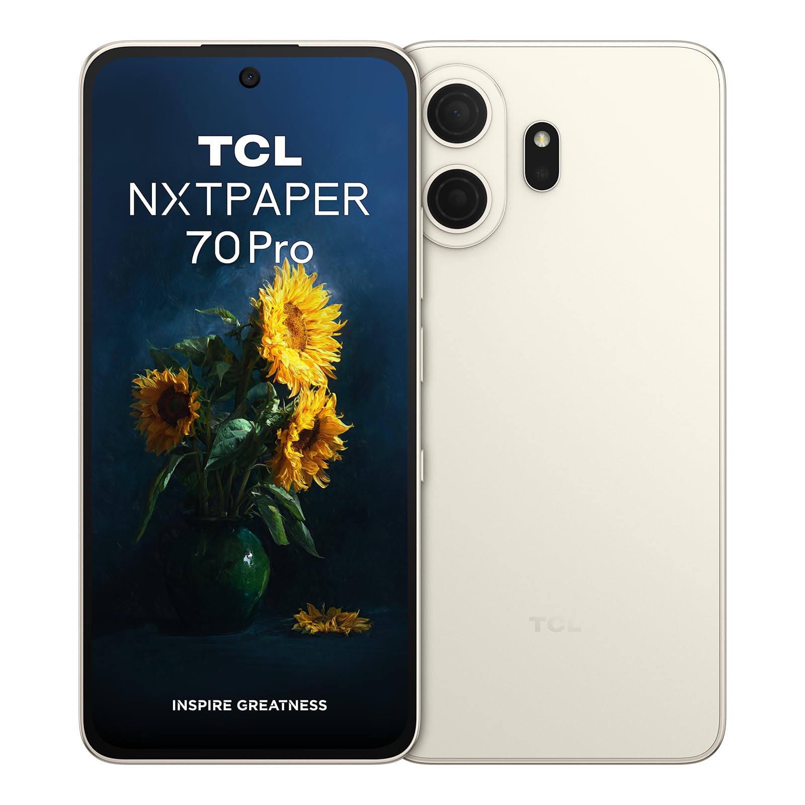 TCL NXTPAPER 70 Pro 5G smartfon z systemem Android z 6,9-calowym wyświetlaczem NXTPAPER 4.0, aparatem OIS 50 MP, 256 GB + 8 GB, chipsetem Dimensity 7300, mglisty złoty