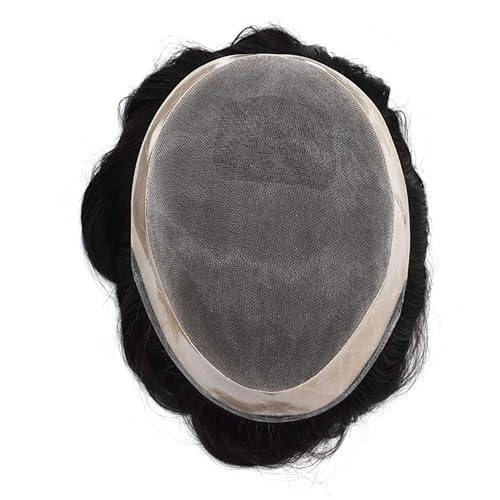 Miniatura 7 de Sistema de reemplazo de cabello tipo tupé para hombre, sistema de cabello humano real, piezas de cabello para hombre, protesis capilar para hombre