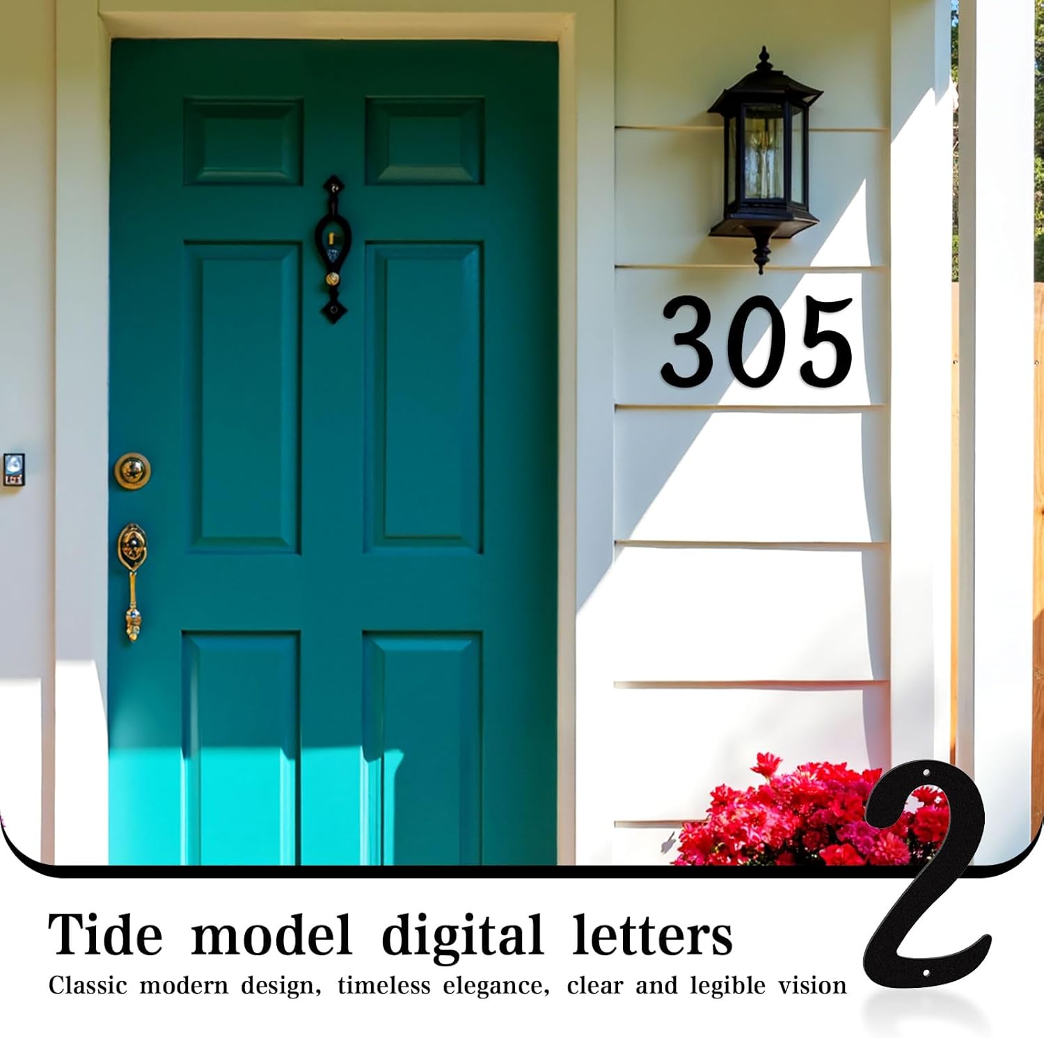 3 Inch Black Metal House Numbers, House Address Letters and Numbers for Outdoor Mailbox Signs, Featuring a Modern Design Style Suitable for Both Outdoor and Indoor Use (&)