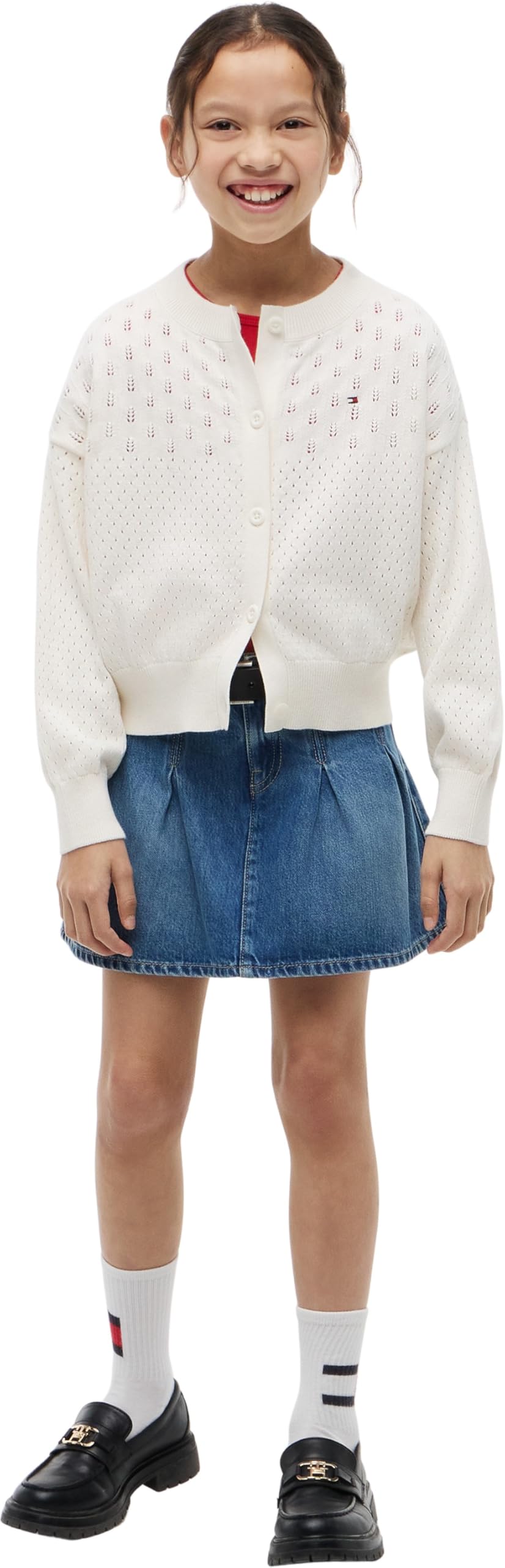 Tommy Hilfiger Unisex Kinder Pointelle Cardigan Kg0kg09503 Andere Pullover (1er Pack)