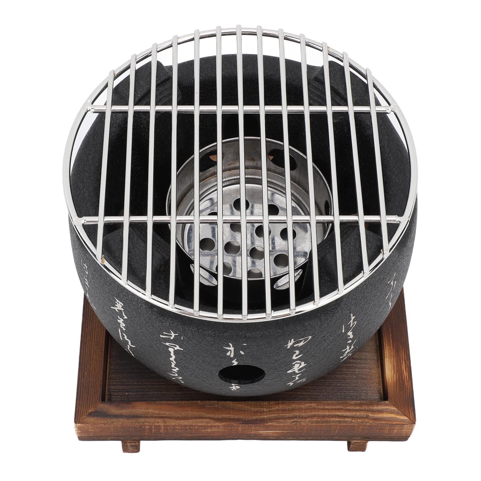 Griglia in Stile Giapponese, Mini Griglia Portatile per Barbecue Giapponese, Stufa a Carbone per Alimenti Rotonda, Stufa per Barbecue per Uso Domestico Patio(L)