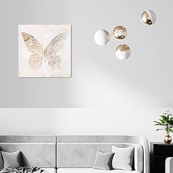 Amazon.com: Oliver Gal Golden Butterfly Canvas Print Wall
