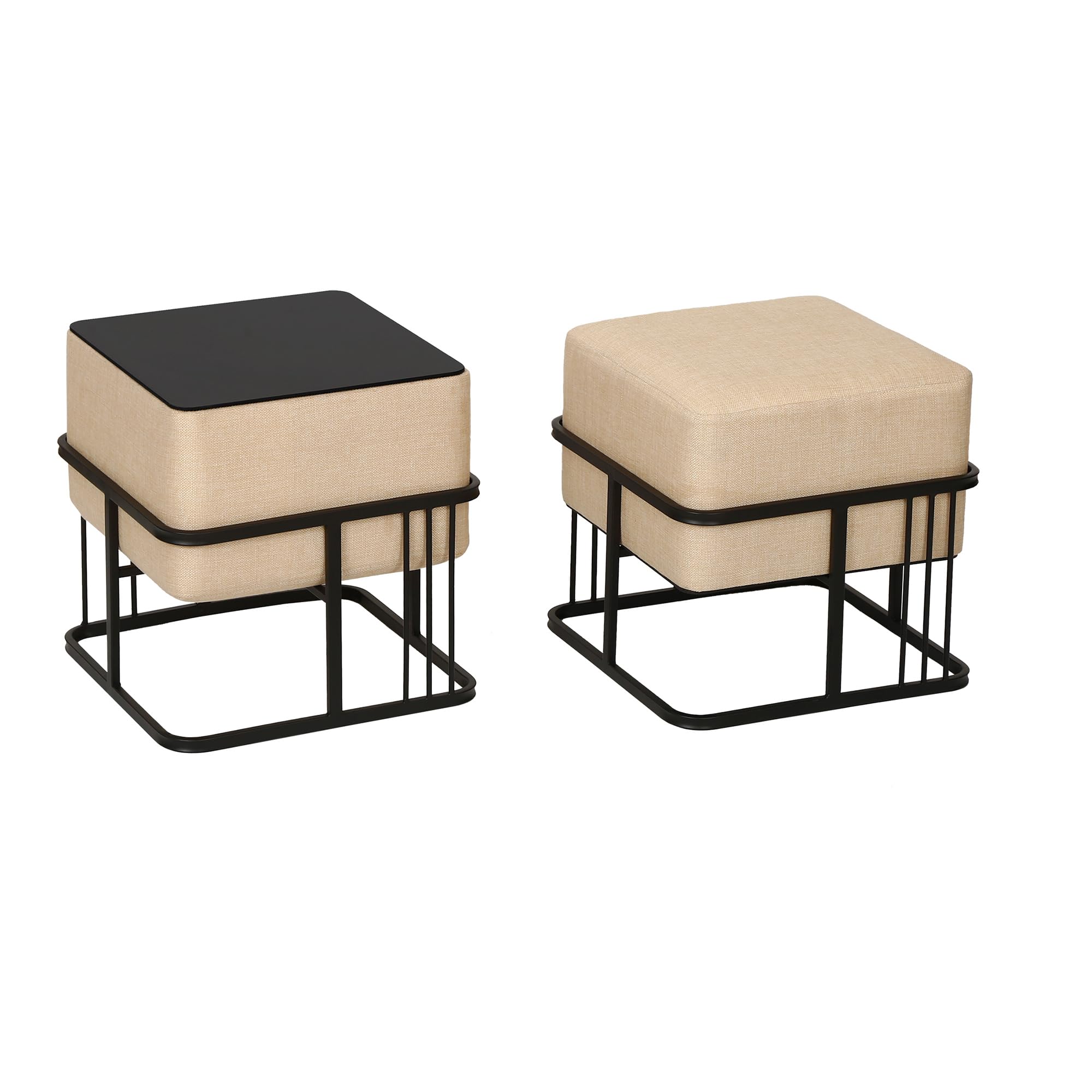 Juego De 2 Taburetes De Bar Con Respaldo Y Reposapiés En Metal Gris Diseno Industrial 040007452 85397966