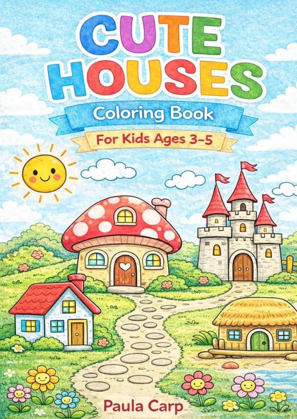 Cute Houses: Coloring Book for Kids Ages 3–5 (Aunt Paula’s Little Coloring World)