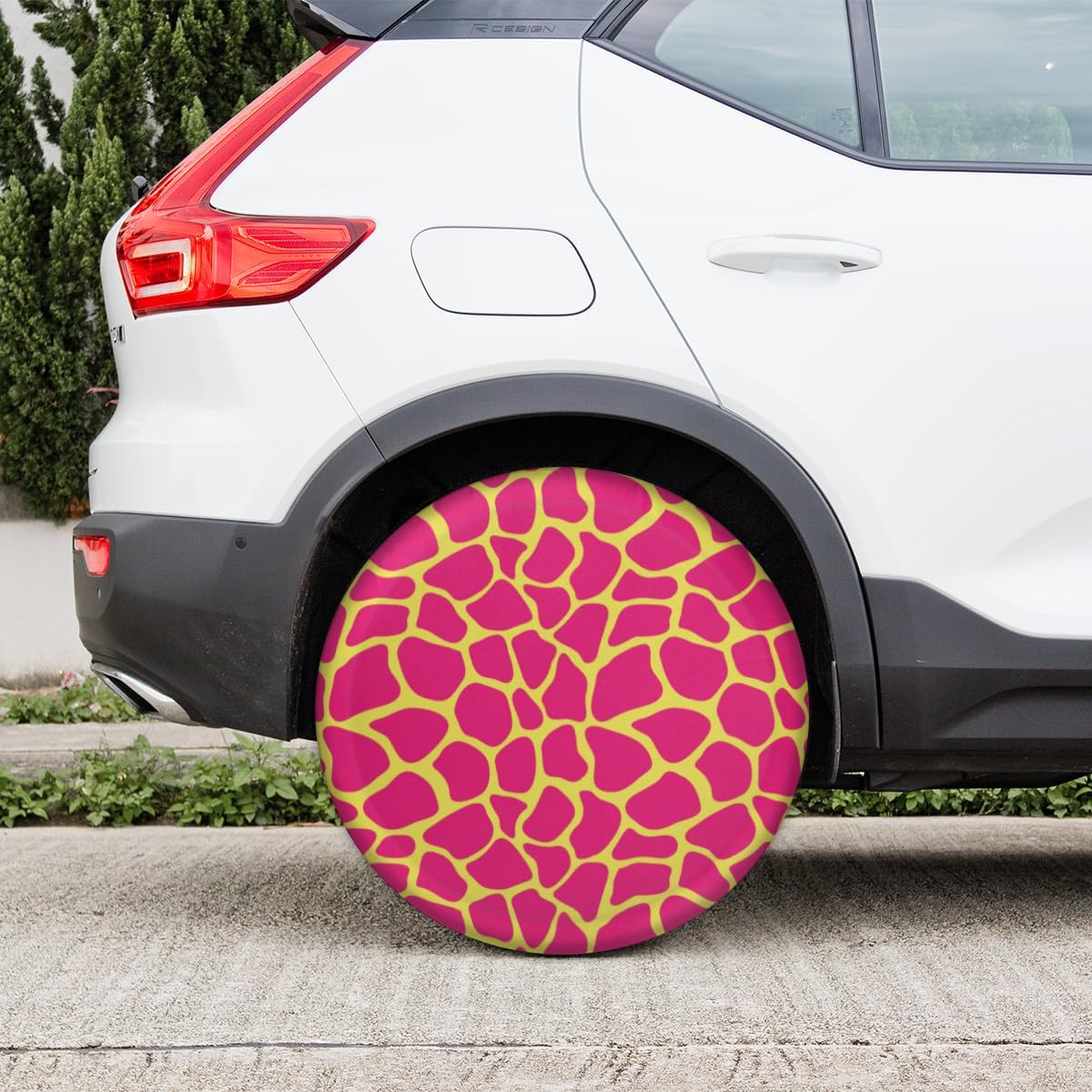 Irregular Pattern Tire Covers Portable Spare Tire Cover Soft Durable Waterproof Dustproof Set of 4 Bags 16 Inches for Car Truck SUV Trailer Camper