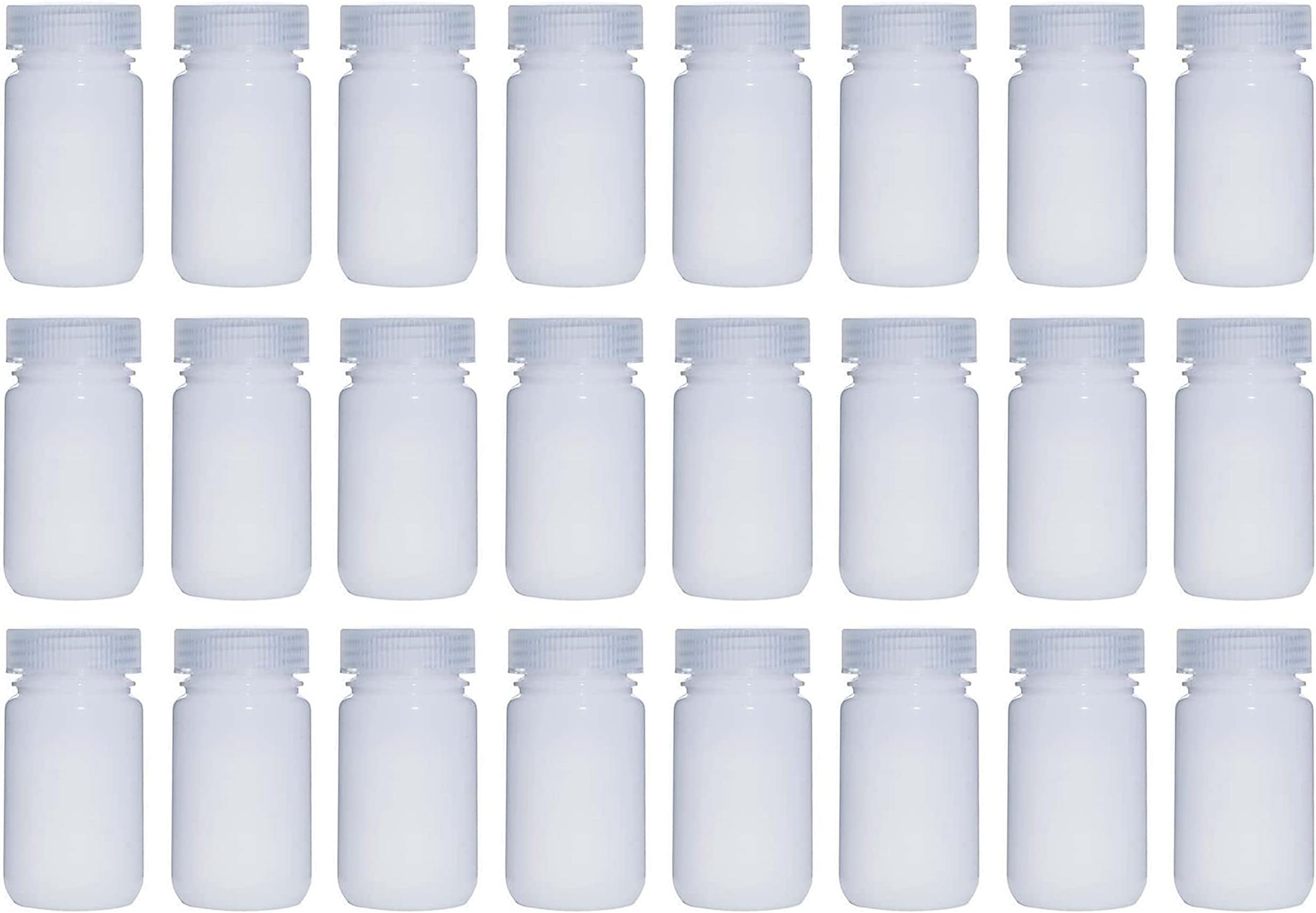 LUERFLEX125ML 4OZ Nature Wide Mouth PP Plastic Reagent Bottles with Caps Pack of 150