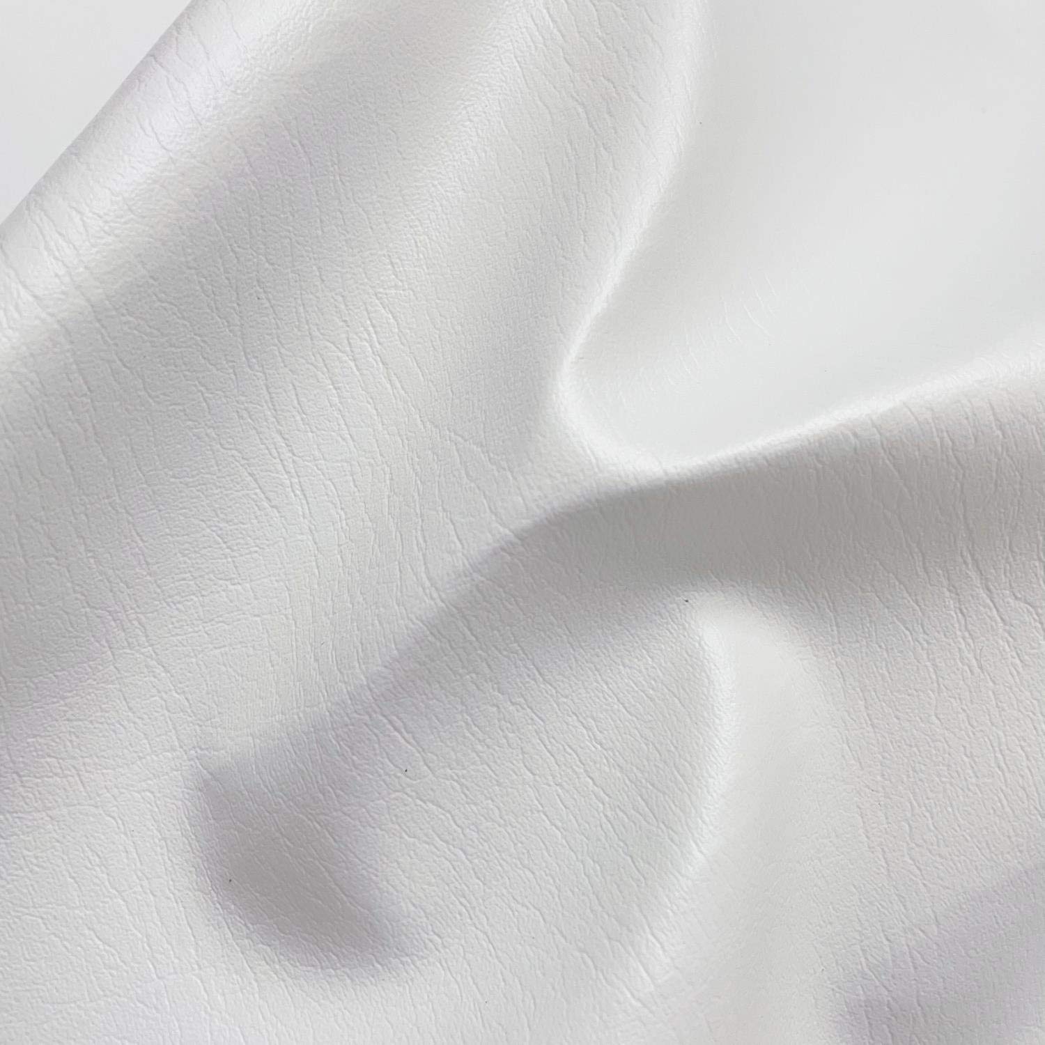 I Want Fabric White - Heavy Feel Faux Leather Leatherette Vinyl Pvc Upholstery Material Fabric Sold By The Metre