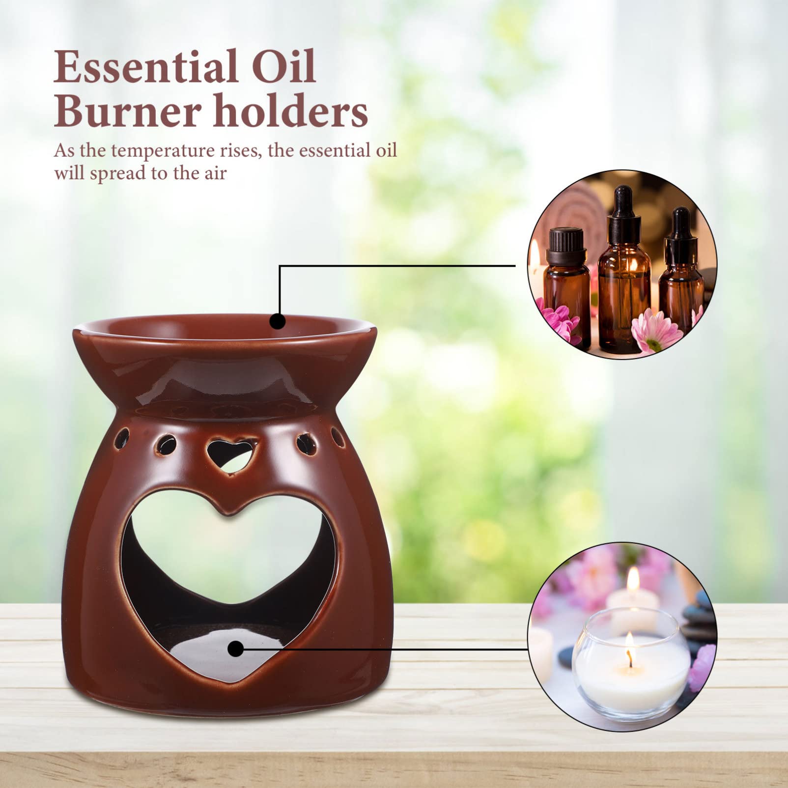GLEAVI Diffusor Für Aromatherapie Keramik-räuchergefäß Für Ätherische Öle Kleiner Ölbrenner Aromatherapie-ofen Für Haushalt Dekoratives Räuchergefäß