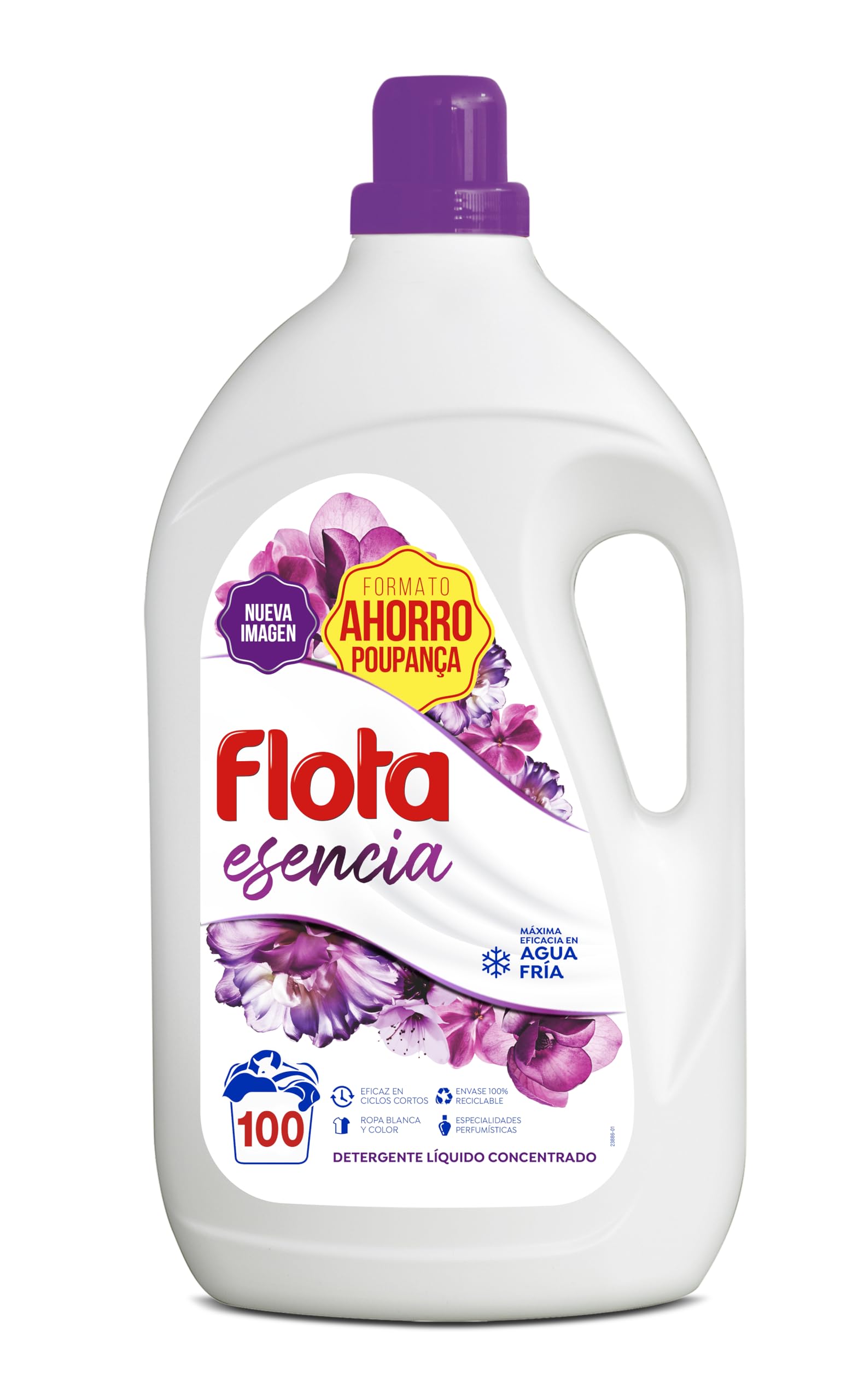 FLOTA | Płynny detergent odplamiający nawet w zimnej wodzie do pralki | Odzież biała i kolorowa | Zapach Essence | 2x100 prań | Format rodzinny