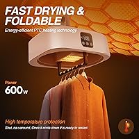 Vista 2 de Secadora de ropa portátil, mini secadora para lavandería, pequeña secadora eléctrica compacta plegable para viajes, RV, hogar y apartamento