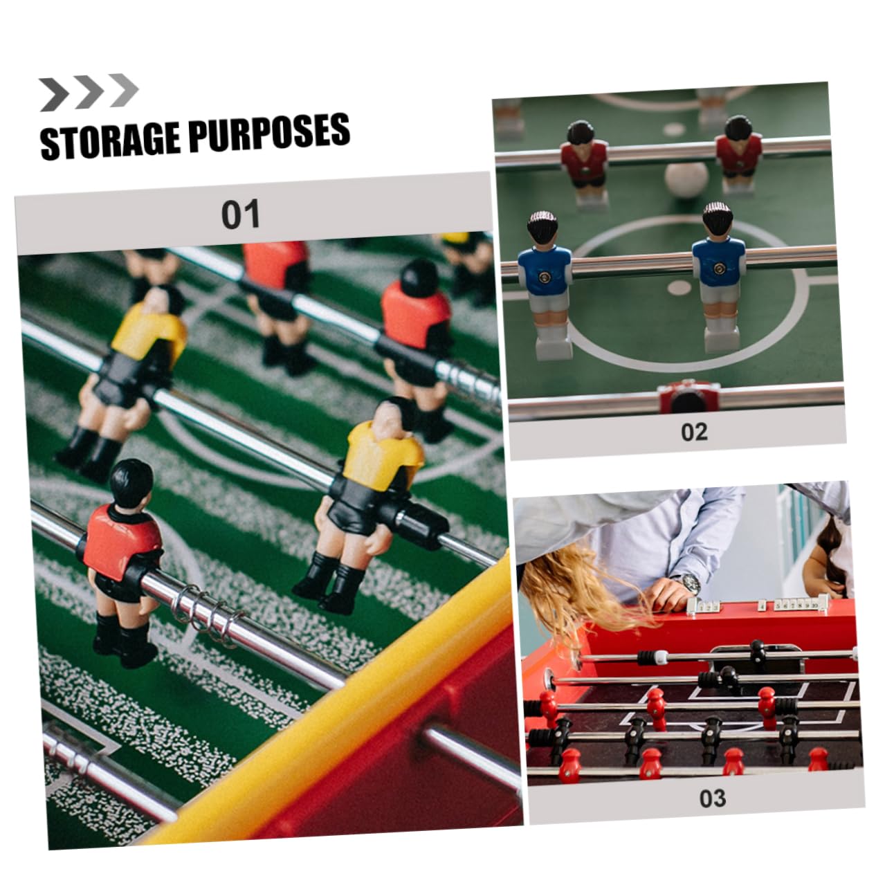 Toyvian Asta in Ferro Argento per Calcio Balilla Maniglia, Accessorio Gioco da Tavolo