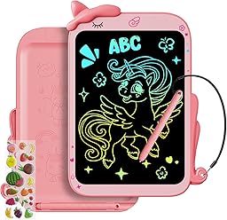 2026 Nueva 10 Pulgadas Tableta de Escritura LCD, Electight Portátil Tablet Escritura Pantalla Colorido Infantil con Borrable y Bloqueo Función, Reutilizables, para Notas, Memo, Escuela, Oficina (Rosa)