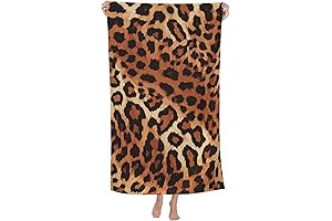 Cheetah Print Microfiber Beach Towel: Your Oasis of Comfort and Style