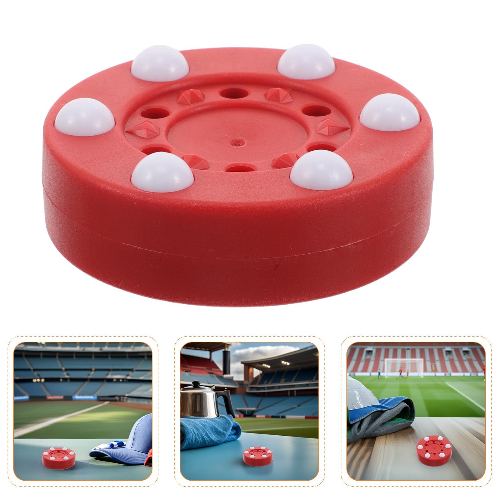 STOBAZA 2 Stück Hockey Übungspucks aus Pp für Straßenhockey und Einfahrtstraining Weiche Bodenhockey Pucks mit Langlebiger Qualität für Schule und Rollhockeypraxis