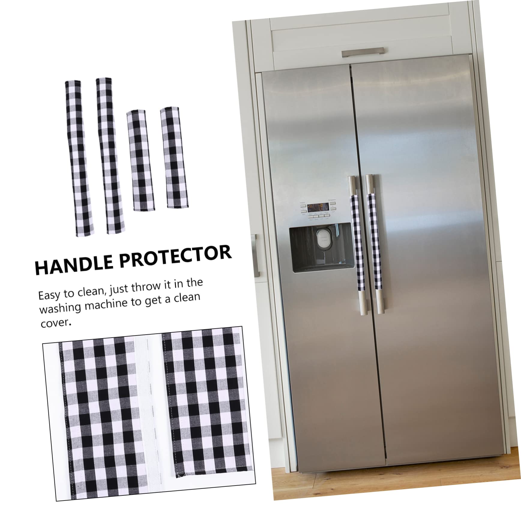 balacoo 4pcs Door Handle Cover Protectors Microwave Handle Gloves for Fridge Stove Cabinet