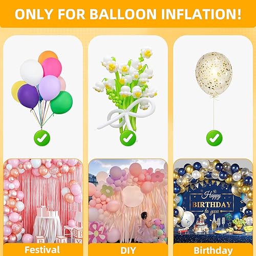 Miniatura 5 de Lagenda Bomba automática de globos, máquina sopladora eléctrica portátil de globos, inflador profesional de globos funciona con pilas con