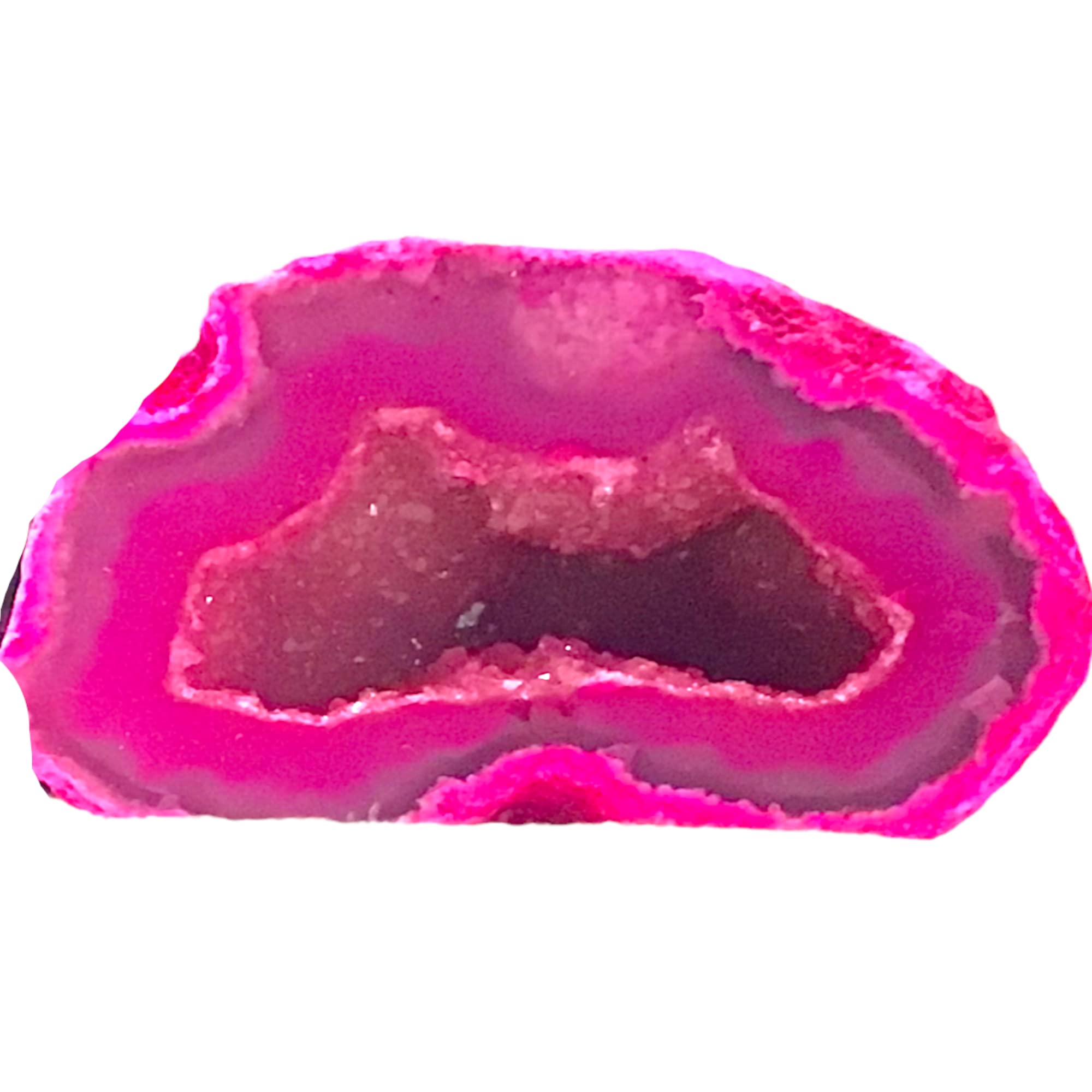 wunderschön gefärbte Achat Geode | aufgeschnitten | A* Qualität | Schnittkante poliert I Glücksgeode I Feengarten (Set 4 Farben)
