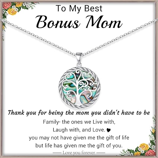 Christmas Gifts for Women Tree of Life Necklace for Women Birthday Gifts for Her Stocking Stuffers Pendant Necklace with Shell Tree Mothers Day Gift for Mom Grandma Wife Daughter Anniversary Christmas Jewelry