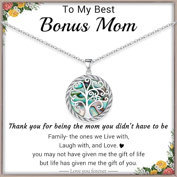 Christmas Gifts for Women Tree of Life Necklace for Women Birthday Gifts for Her Stocking Stuffers Pendant Necklace with Shell Tree Mothers Day Gift for Mom Grandma Wife Daughter Anniversary Christmas Jewelry