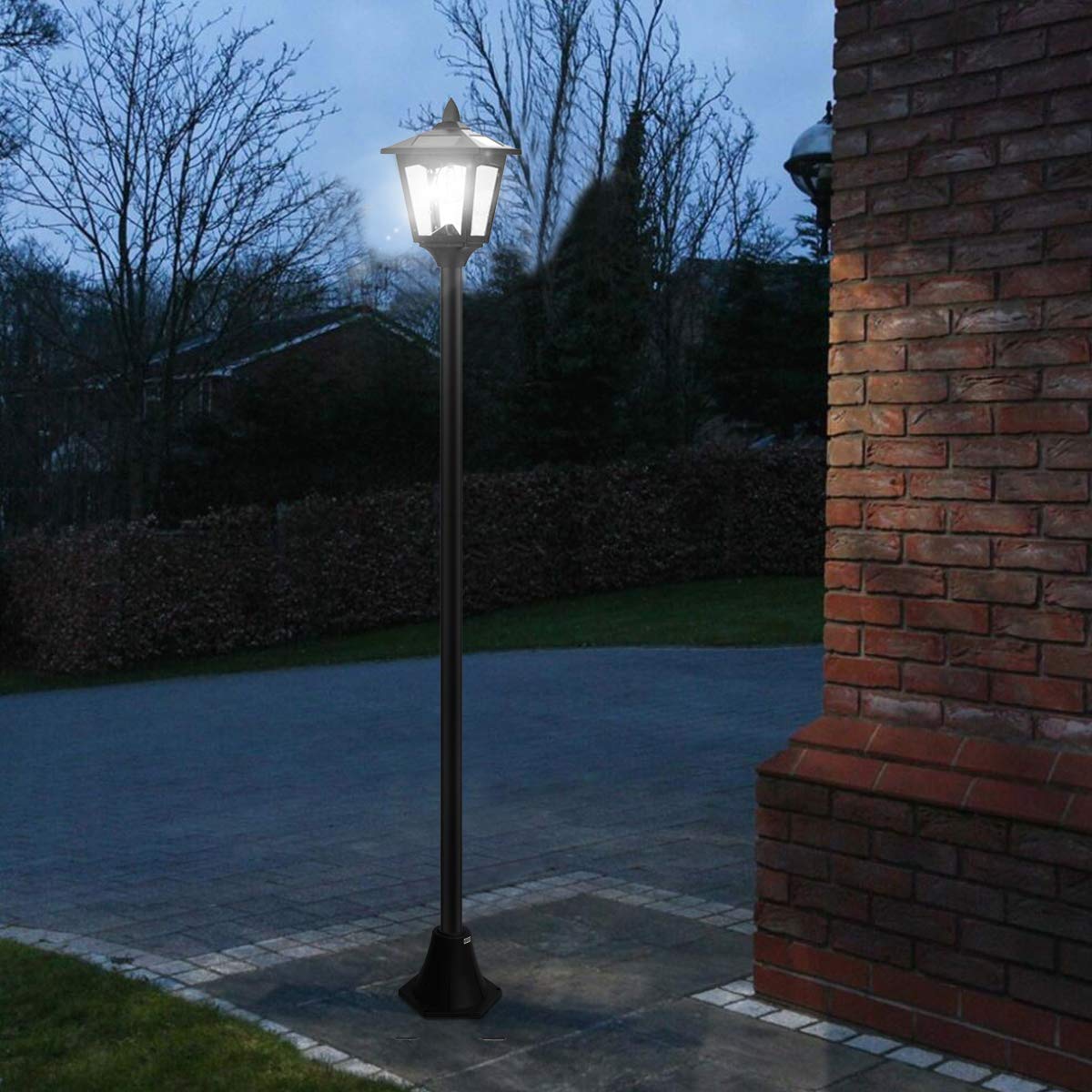 67" Solar Lamp Post Lights Outdoor, Solar Powered Vintage Street Lights