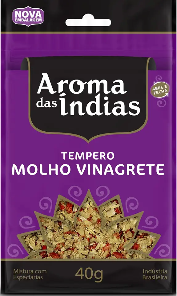 Aromas da Índia Tempero Para Molho De Vinagrete 40 Gramas