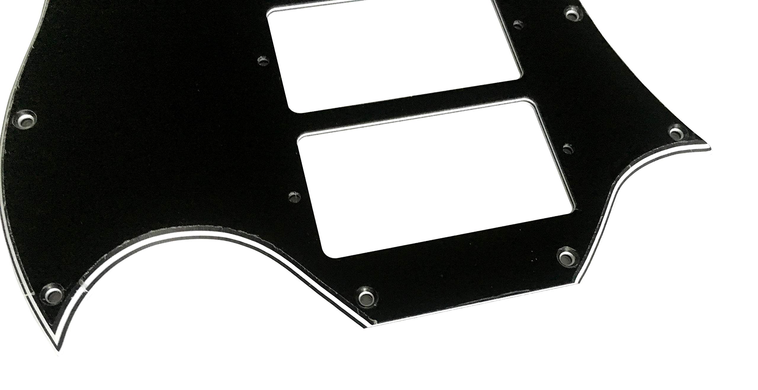 KAISH Black/White Shell Stand SG Full Face Guitar Pickguard Black/White