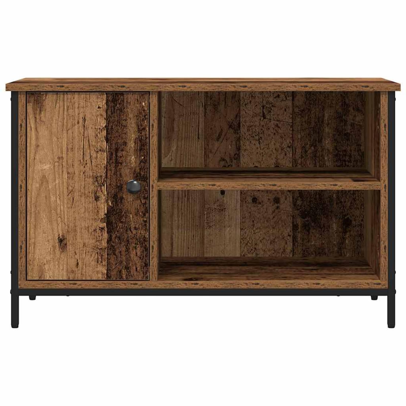 Gecheer TV-Schränk Altholz 80 x 40 x 50 cm Holzwerkstoff, Fernsehschrank Fernsehtisch TV-Lowboard für Wohnzimmer Home-Cinema Gamerzimmer862142