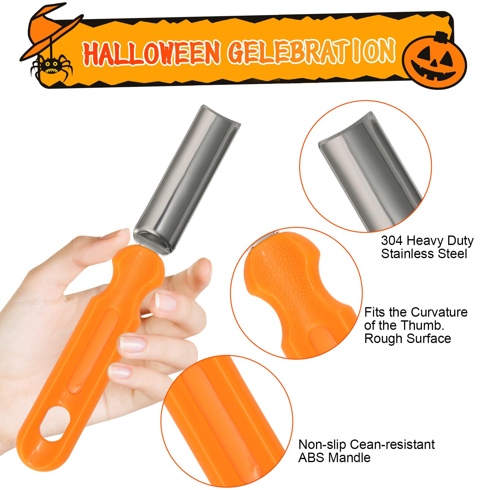 Kit De Tallado De Calabaza Halloween - 12 Herramientas De Acero Inoxidable Con 6 Plantillas Y Bolsa De Almacenamiento