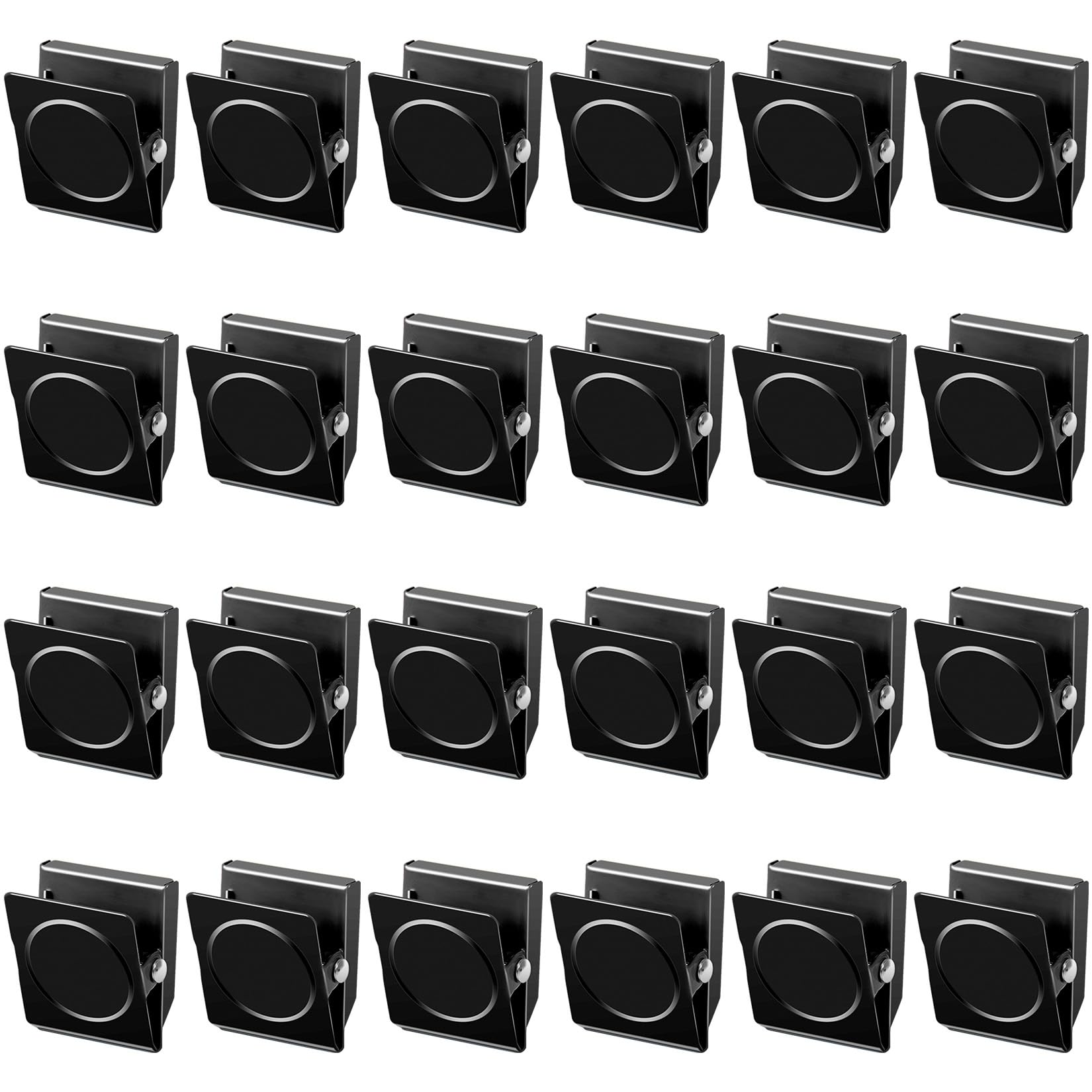 Grtard 24 Pack Magnetic Clips Heavy Duty, White Magnet Clips for Fridge, Refrigerator Magnets, Strong Magnetic Clip,Scratch Free Magnets with Clip for