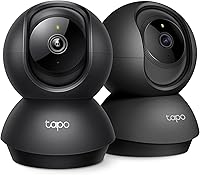 Tapo C211 2K Pan/Tilt Indoor Security Camera (2-Pack) - Baby Pet Monitor, Motion Tracking, Night Vision, 2-Way Audio, Local Storage