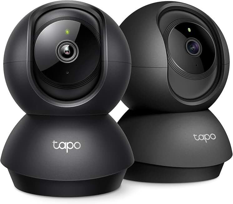 2K Indoor Pan/Tilt Wired Security Camera - Works as a Baby Monitor & Pet Camera, Motion Detection, 2-Way Audio, Siren, Night Visio