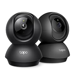 Tapo 2K Indoor Pan Tilt Wired Security Camera - Works as a Baby Monitor Pet Camera Motion Detection