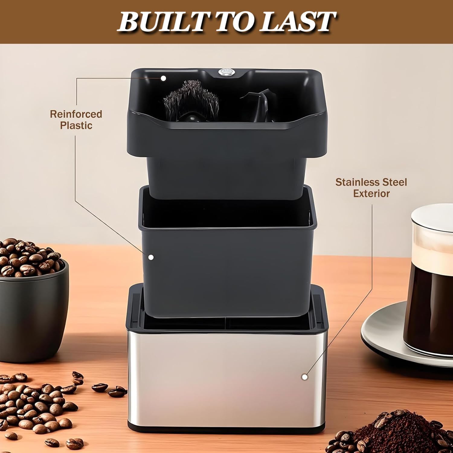 Limpiador de portafiltros para café molido con raspadores y cabezales de cepillo, velocidad 340 r/min, limpieza rápida para uso doméstico o comercial
