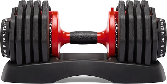 ISOGYM Adjustable Dumbbell 2.5kg-25kg (Sold Individually) 10 Selection Weight Set (Quick Change Weight Adjustment Safety Mechanism) for Bodybuilding Fitness Weight Lifting at Home
