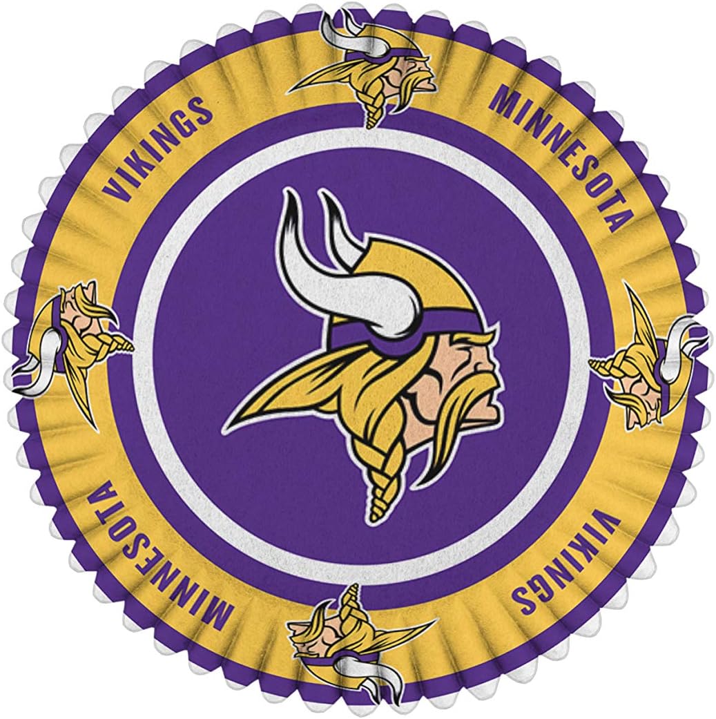 Sports Vault NFL Minnesota Vikings 50-Piece Large Baking Cups