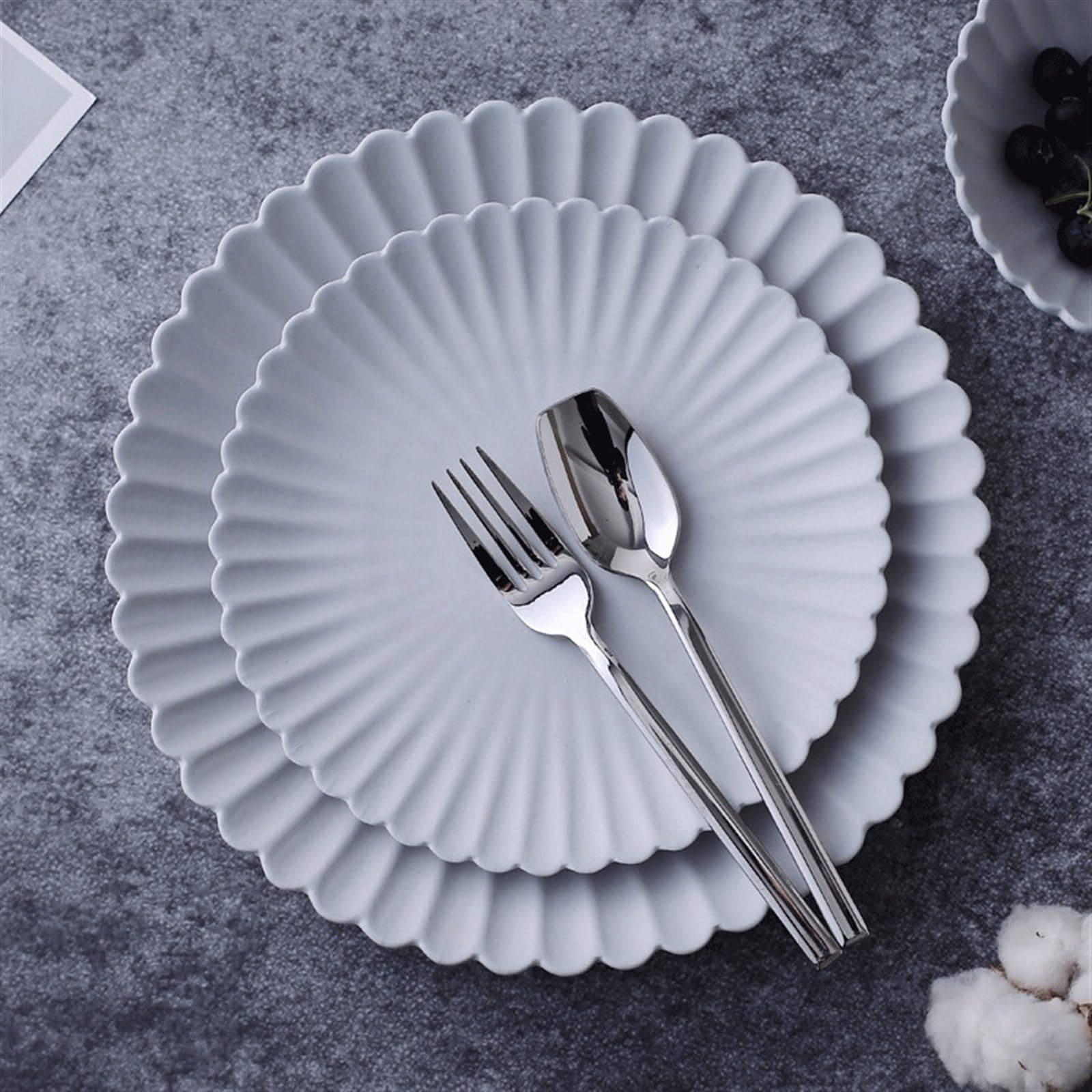 talerze do serwowania Ceramiczny talerz obiadowy na owoce przekąski chleb talerzyk deserowy zastawa stołowa do kuchni hotelowej restauracji bankietowej talerze makaronowe(26cm)