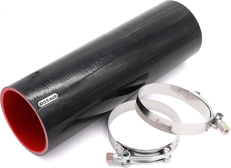 Mangote Reto de Silicone Taigoehua para Intercooler e Turbo 3,5" – Kit com 2 Abraçadeiras