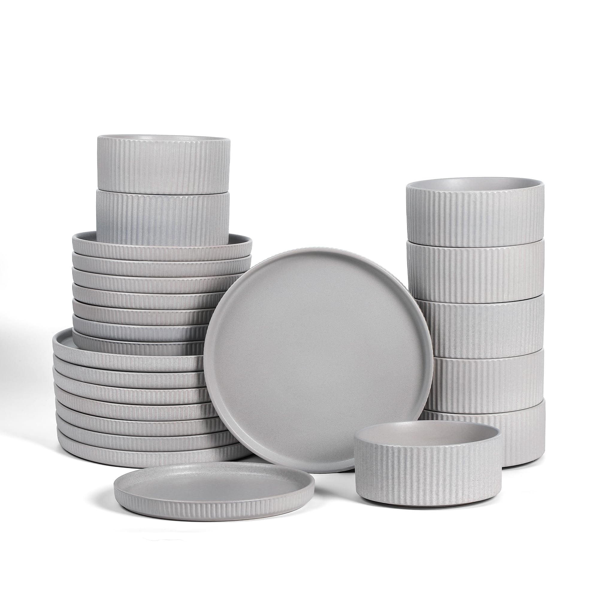 Amazon.com | Stone Lain Haven Stoneware 24-Piece Dinnerware Set
