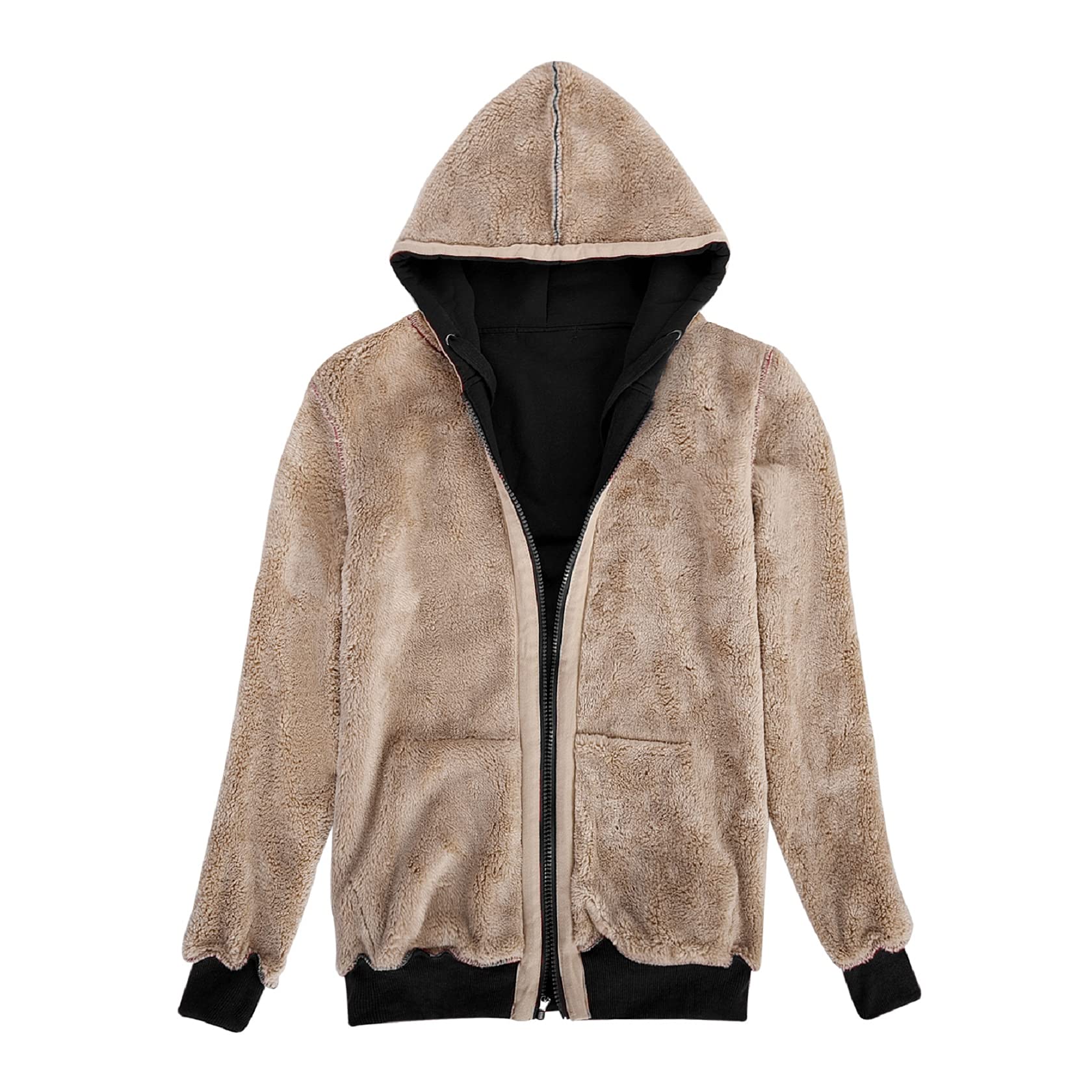 Niwicee Felpe con Cappuccio Donna Pullover Addensato da Tenere al Caldo Sweatshirt Maglione Manica Lunga Cappotto Hoodie Felpa in Pile Serie Plus Pullover Cotone Zip