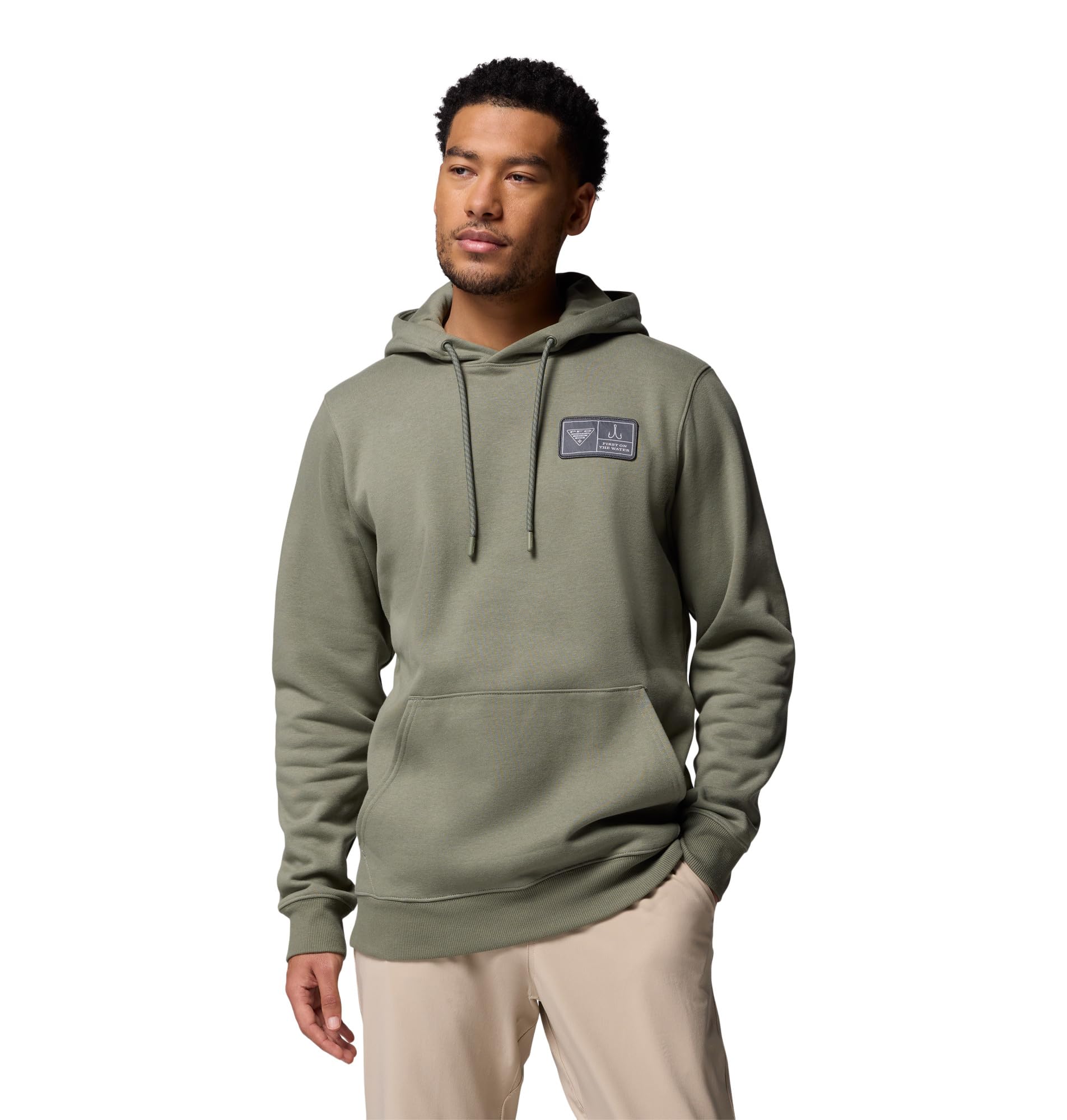 Columbia Men's PFG Castback Hoodie, Cypress/Fotw Hooks, L