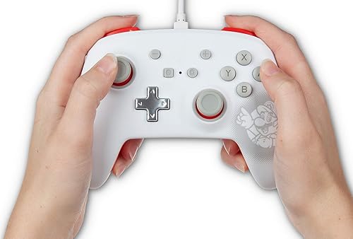 Miniatura 12 de PowerA Enhanced Wired Controller for Nintendo Switch - Mario White, Gamepad, game controller, wired controller, officially licensed