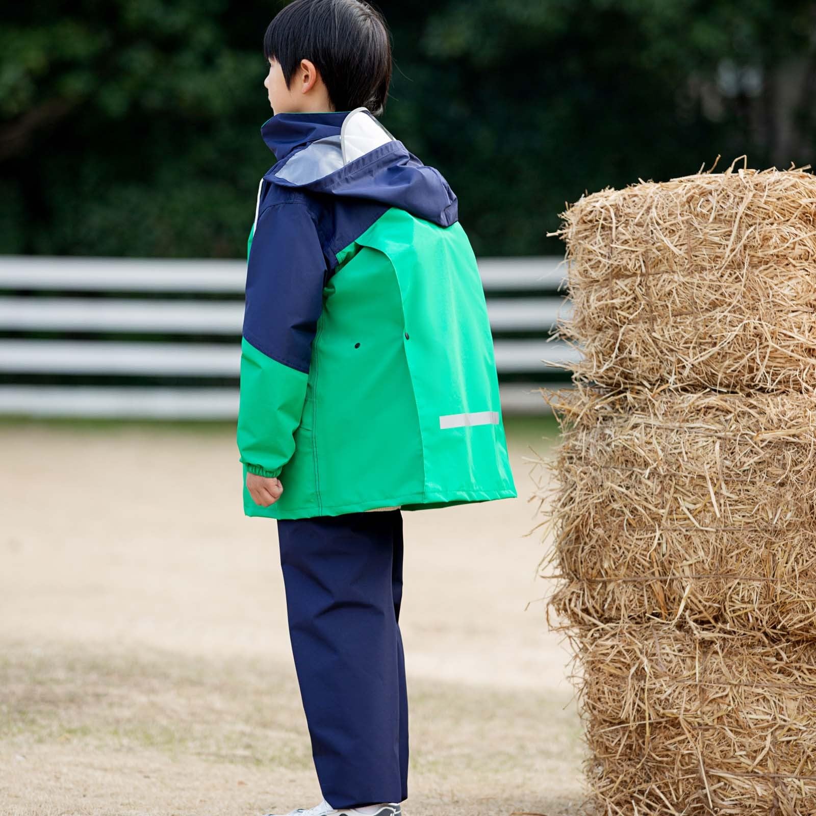 Generico Antipioggia Bambino,Set Impermeabile E Pantaloni Per Bambine Copertura Completa Del Corpo Tuta Antipioggia Per Bambini Per Attività All'Aperto A Scuola Abbigliamento Antipioggia Per Ragazzi