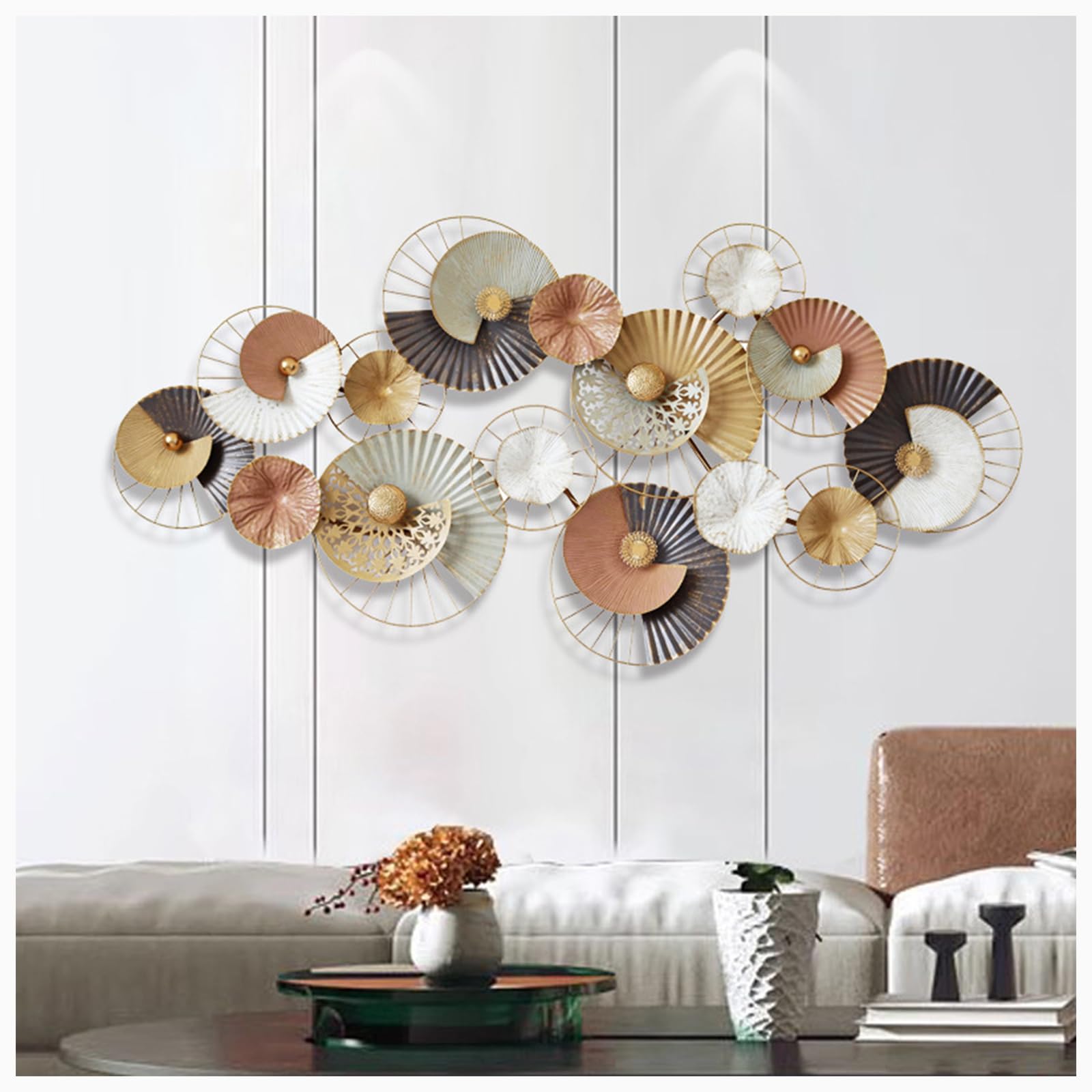 Sculpture murale 3D en métal – Décoration vintage à suspendre pour salon, chambre, couloir ou escaliers – Ornements d'intérieur en fer forgé fait à la main, cadeau idéal pour une pendaison de