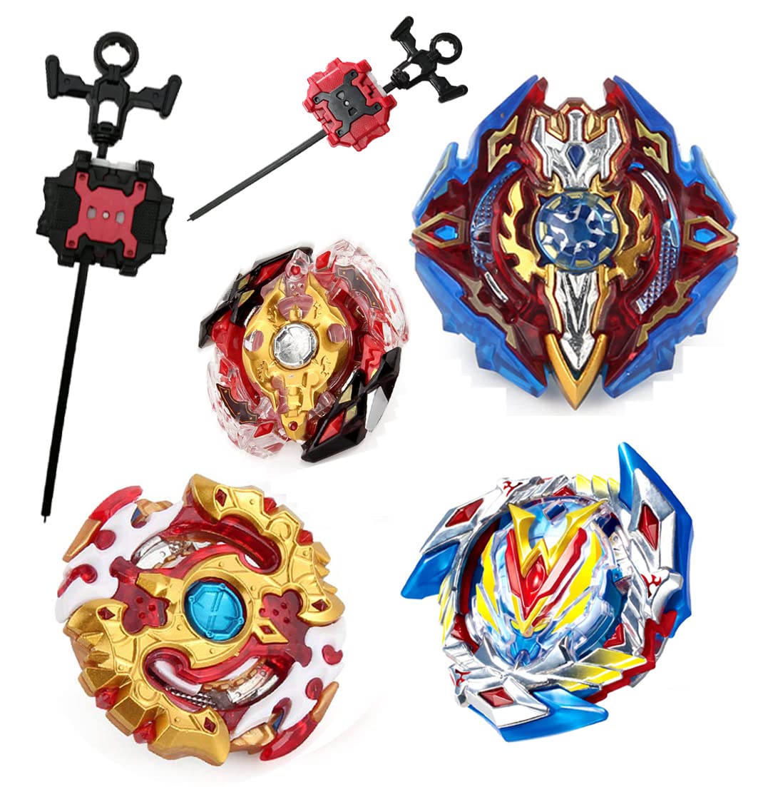 Bey Battle Burst Surge Turbo Evolution Set with 4D Launcher Set Toys for Boys Prime Sparking Metal Fusion Starter