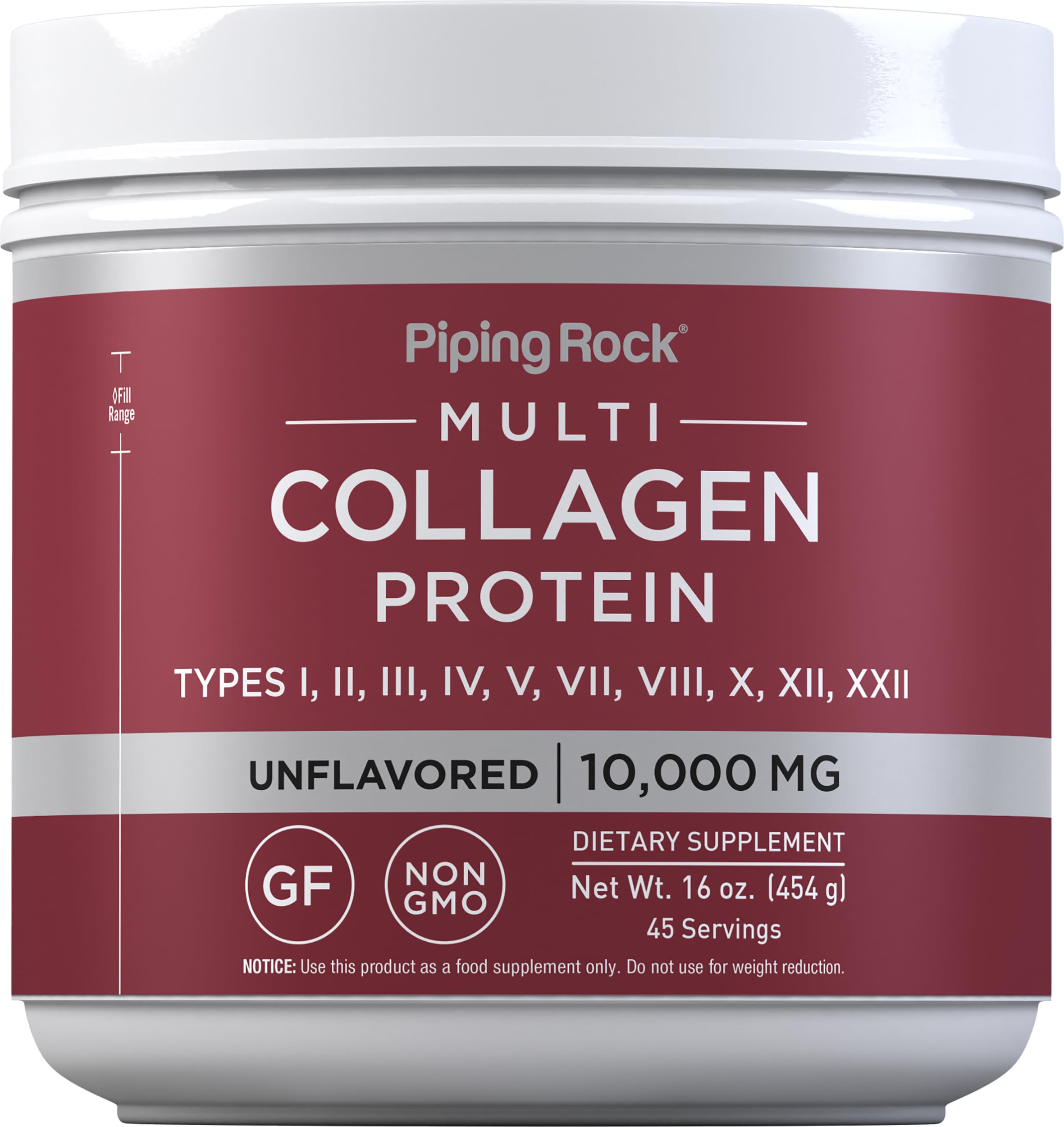 Piping Rock Multi Collagen Protein Powder | 16 oz | 10,000mg