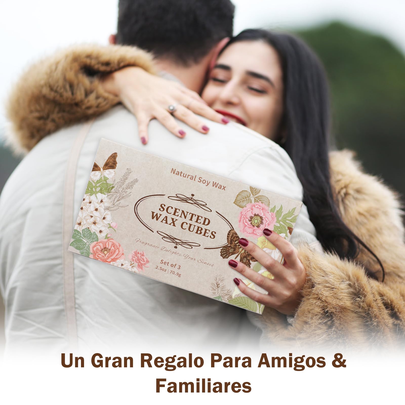 SCENTORINI Cera Perfumada, Cubos De Cera Perfumada para el Hogar, Cera Aromática de Soja, 3 Aromas Rosa, Lavanda y Jazmín, Fragancia de Habitación, Interior, Hogar, Habitación, Baño