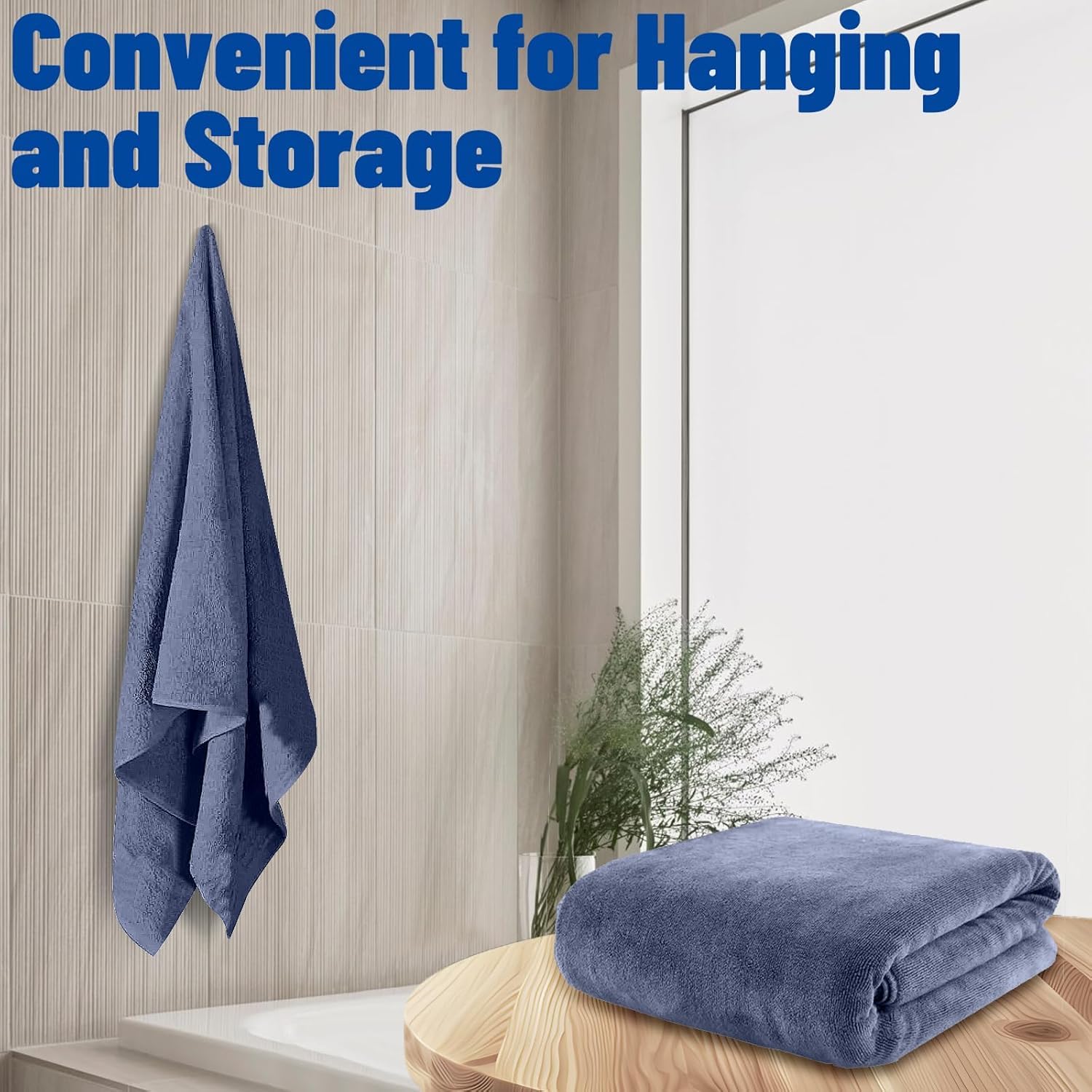 2 Pezzi Telo da Bagno Grande, 100x200 cm Grandi Asciugamani da Bagno, Super Assorbente, Morbido e Soffice, Ideali per Bagno, Palestra