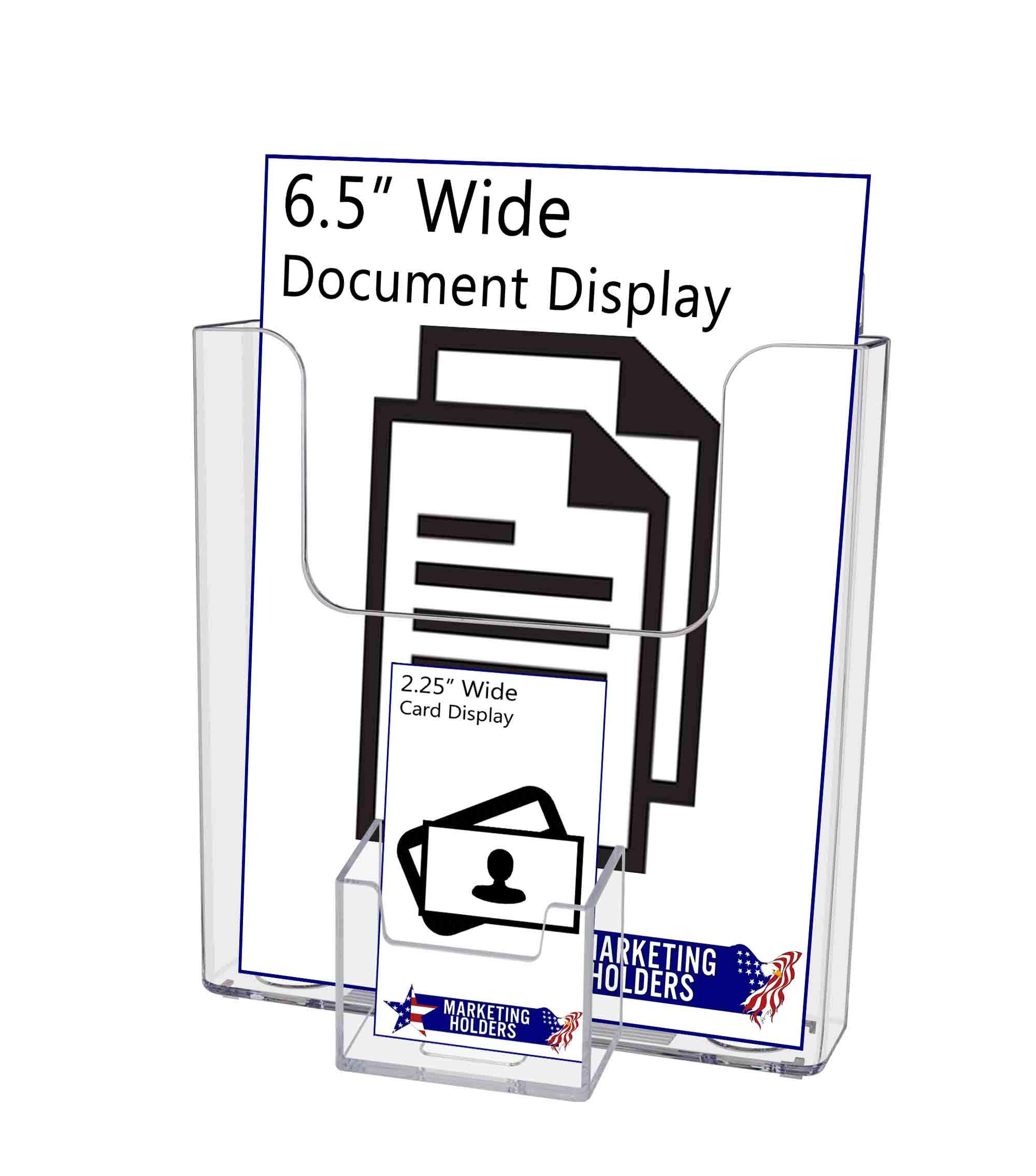 Marketing Holders 10 Pack SlatWall Mount Brochure Holder with Attached 2