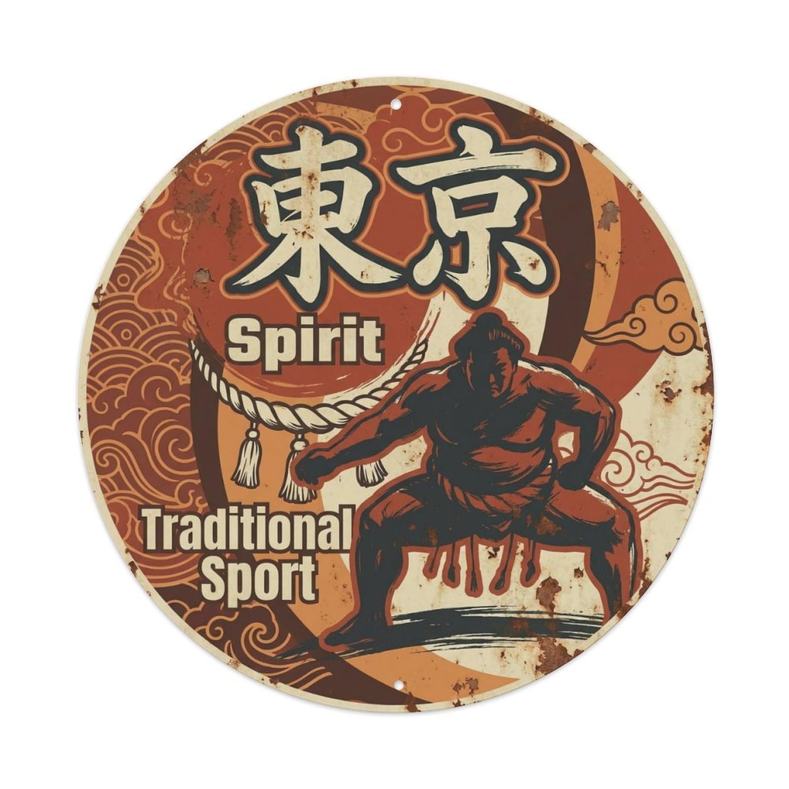 Vintage Travel Tokyo Japan Spirit Vintage Metal Tin Sign Plaque Wall Decor for Cafe, Club Bar, Office, Garden Metal Poster 8x8Inch